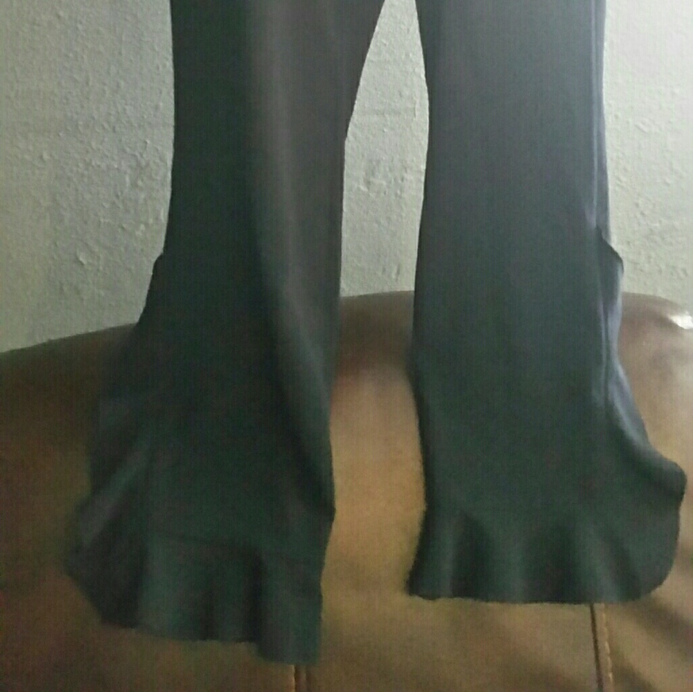 Zara Dressy Pants, Frill Wide Leg, Large